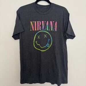 Nirvana Band Tee, Tie Dye Background
